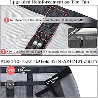 Vista 6 de Puerta magnética de malla con imanes actualizados - Modelo de tira completa, malla de fibra de vidrio resistente con imán, pantalla de puerta
