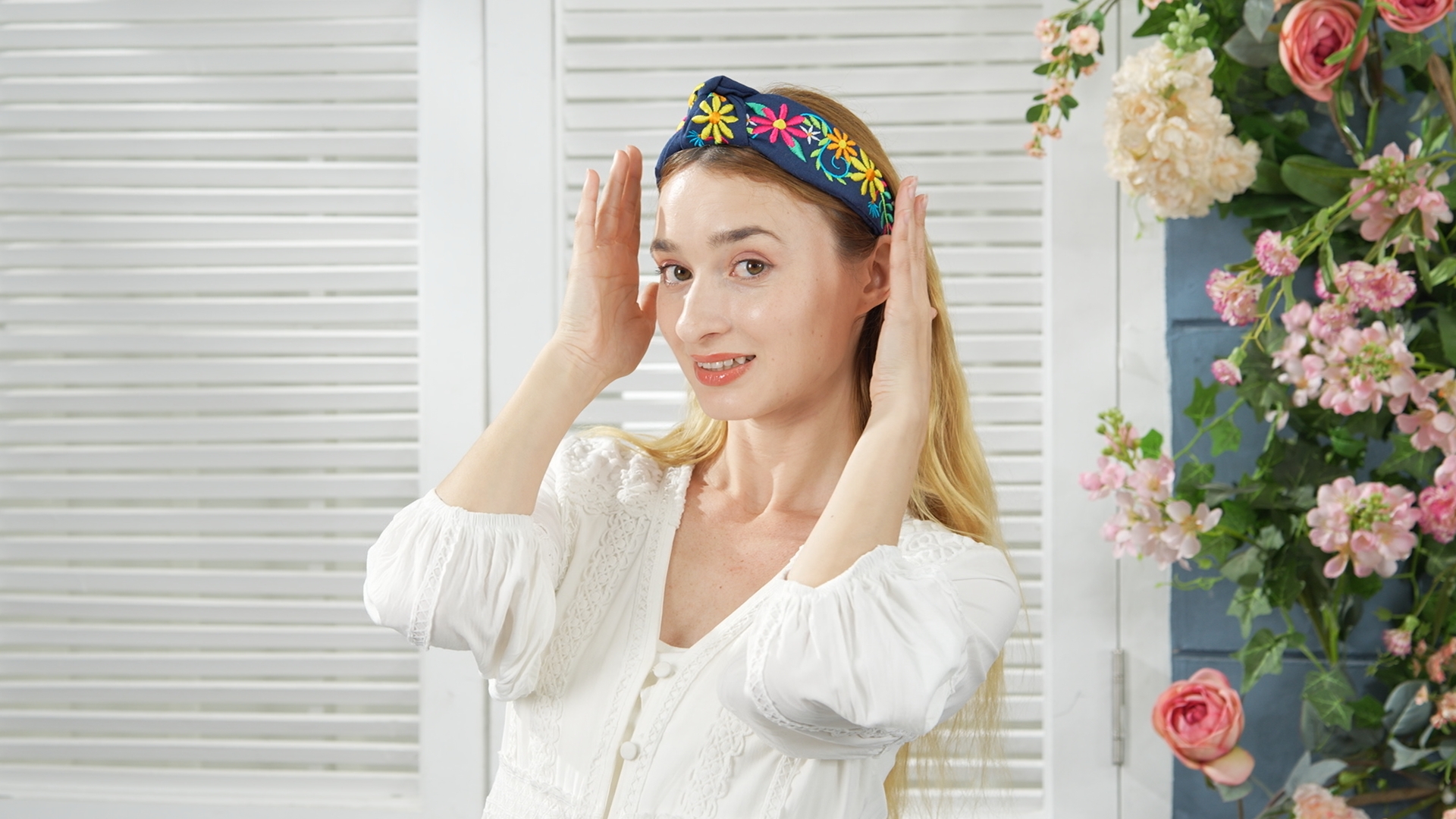 Amazon.com : Hoteam 4 Pcs Mexican Embroidery Headband for  display picture 2