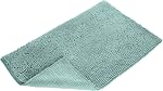 Amazon Basics Rugs de salle de bains, Rug de bain à l'absorbant extra doux, antidérapant, séchage rapide, lavable en machine, confort en peluche pour le plancher de la salle de bain, baignoire et douche, 21" x 34", Mousse de mer verte