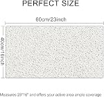 Loofah Shower Mat, Non Slip Soft Textured Bath Mat with Drain, Phthalate Free Quick Drying Tub Mat Loofah Massage Mat for Bathroom (White, 40x60 cm)