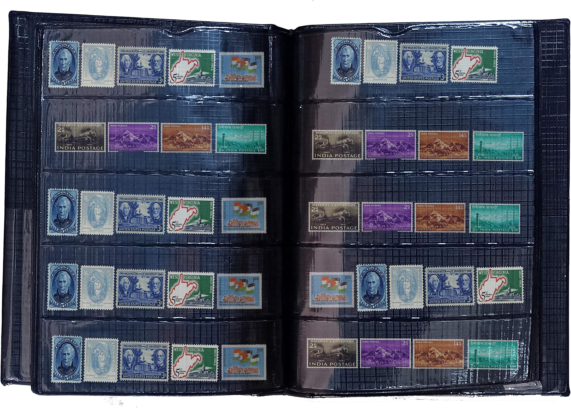 Stamp Collection Album 20 Pages(10 Sheet) (400 to 600 Stamp Capacity)