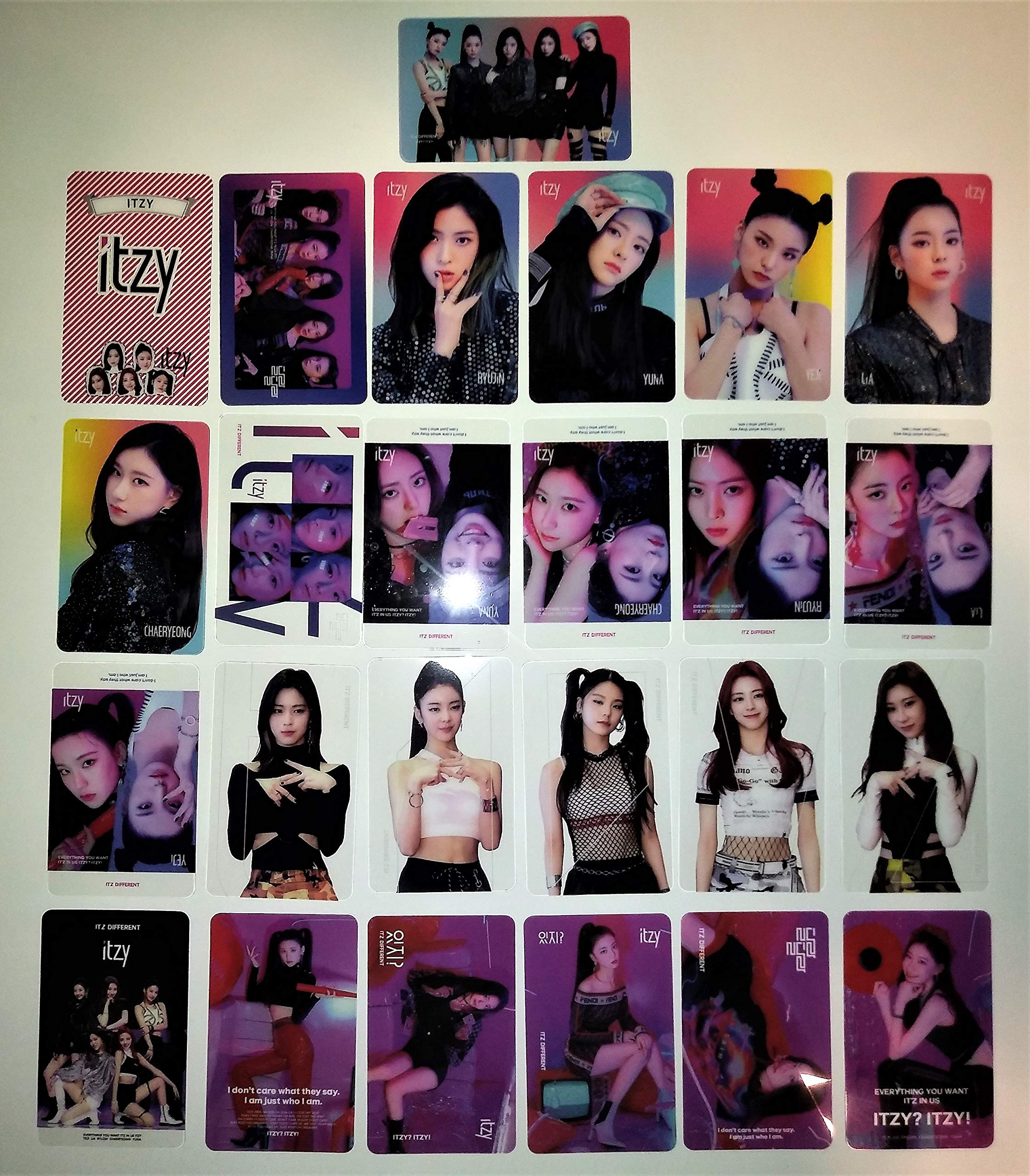 itzyトレカ ITZY (Transparent 1908) Transparent Mini Post Card Photocards Set