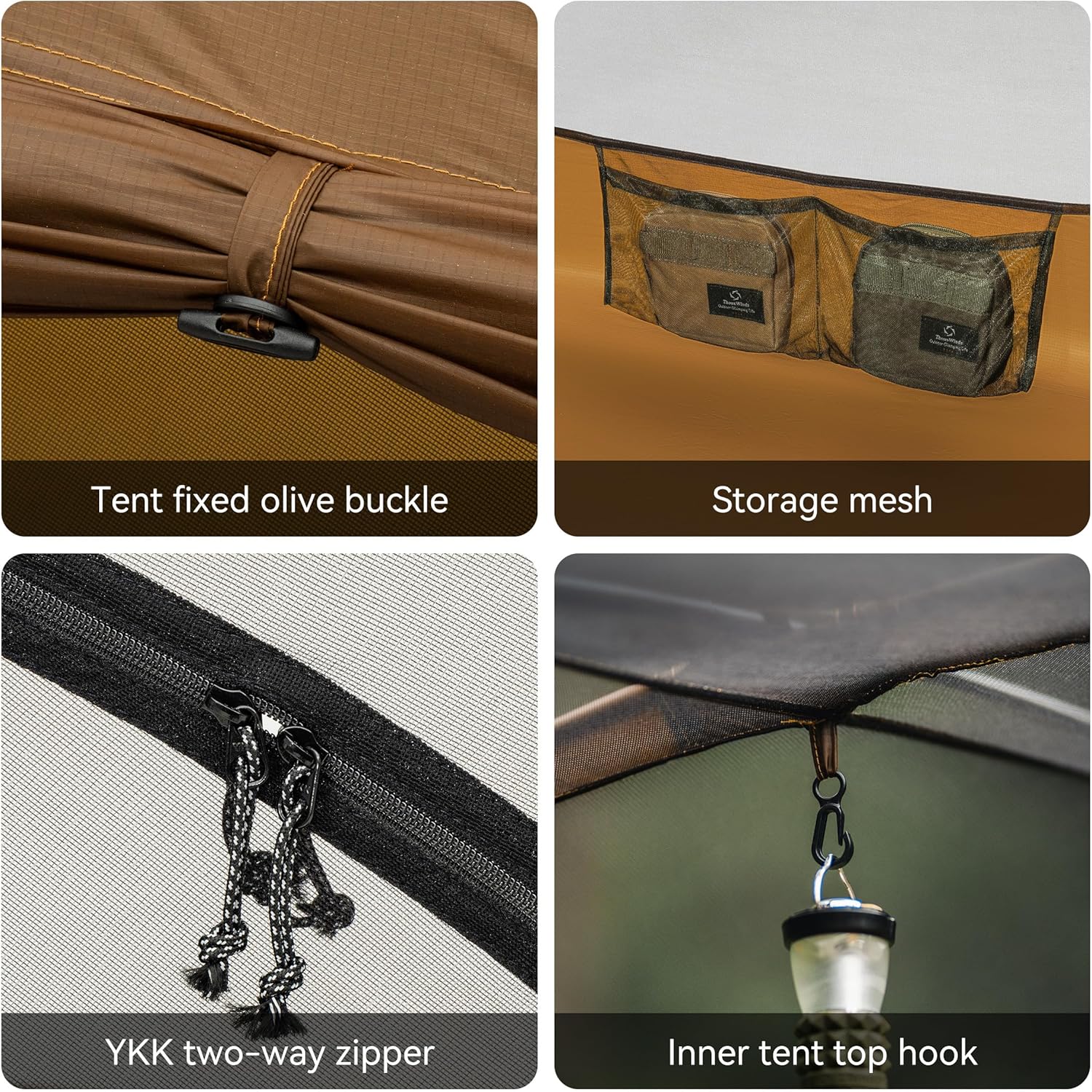 Thous Winds 2 Person Camping Tent, Lightweight Waterproof Windproof Dome Tent, Easy Set up Multifunction Tent for Outdoor Camping Hiking