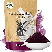 Wild Blueberry Organic Powder - Freeze-Dried Wild Blueberry Powder Organic - EU Agriculture - Vaccinium Myrtillus - No Additives (200 g (Pack of 1)