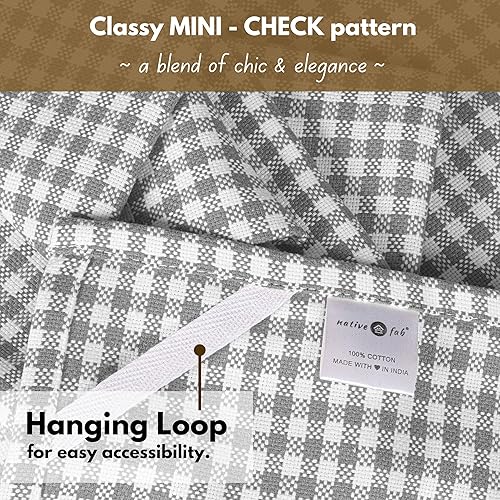 Miniatura 7 de Native Fab Paquete de 12 paños de cocina Gingham Farmhouse de algodón, absorbentes, duraderos, lavables, 15 x 25 pulgadas, paños de cocina, toallas