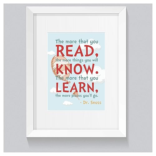 Miniatura 3 de Póster de cita del Dr. Seuss - Oh The Places you'll go - 16 x 20 pulgadas - Laminado - Leer Saber Aprender - Motivador - Inspirador - Mentalidad de