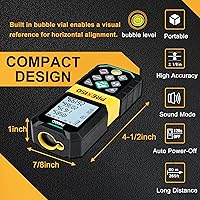 Vista 6 de PREXISO Medidor Láser Recargable, Herramienta de Medición Láser de Haz Verde de 265 Pies con Sensor de Ángulo y Almacenamiento de 30 Conjuntos