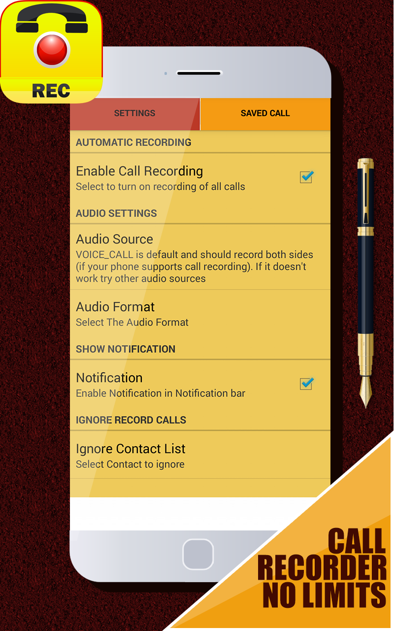 Automatic Call Recorder App on Amazon Appstore