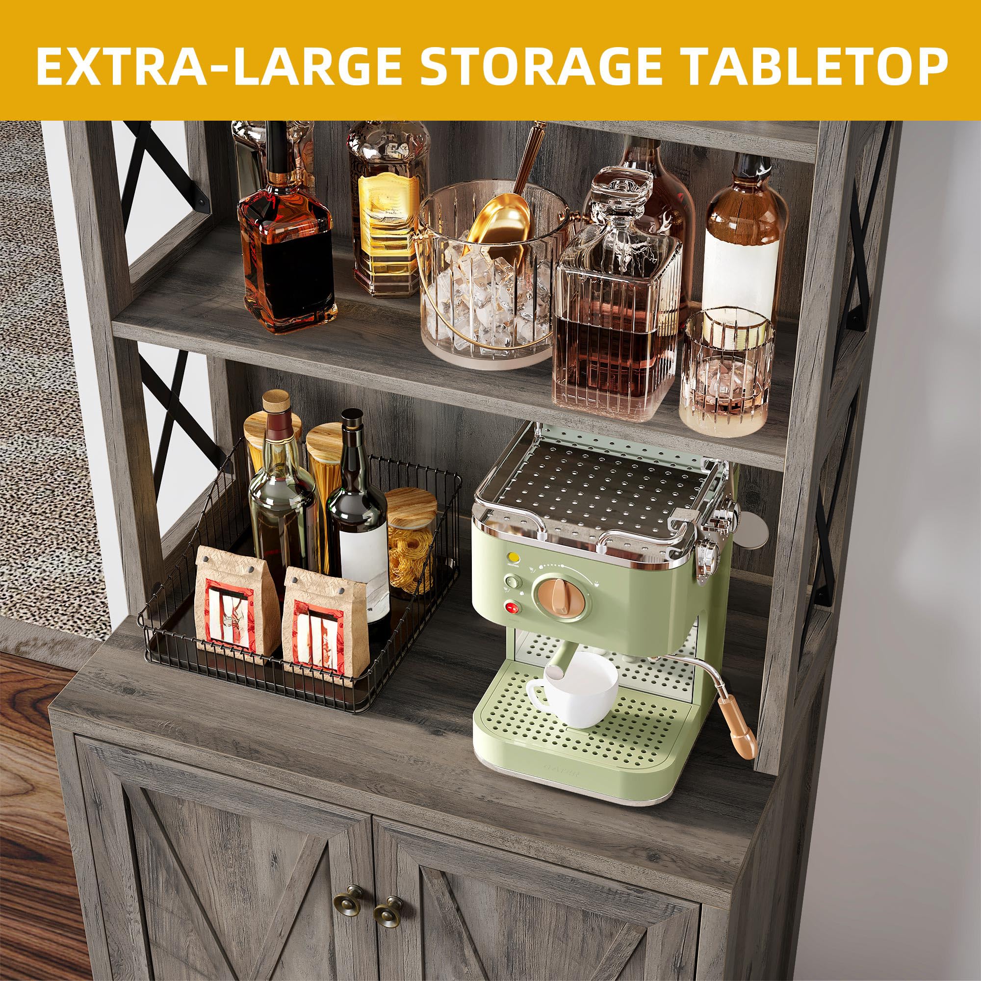 Coffee Bar Cabinet DWVO 67 Tall Wine Bar Cabinet For Liquor And