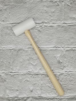 Plastic Nylon Hammer Jewelry Mallet for Metal Stamping, Leather Craft & Wire Work Lightweight Non-Marring Hammer with Comfortable Wooden Handle