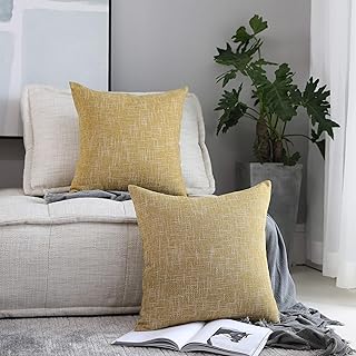 Download Amazon Com Throw Pillow Covers Yellow Throw Pillow Covers Decorative Pillows Inserts Home Kitchen