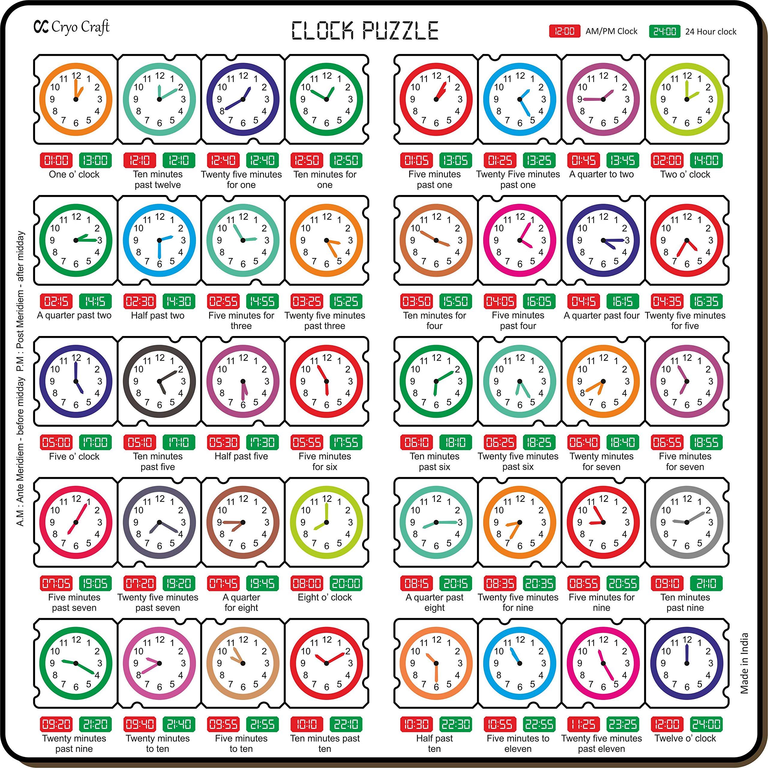 See full amazon price history chart for Cryo Craft Kid Wooden Clock Puzzle Board Cryo Craft Kid Wooden Clock Puzzle Board (B072QBVRYF) Amazon Price History, Amazon Price Tracker