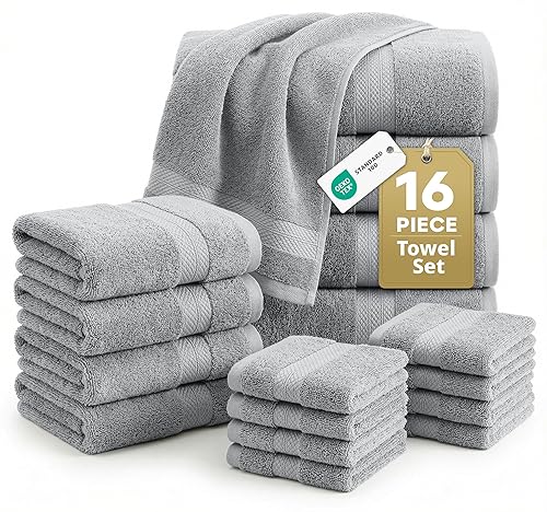 LANE LINEN 100% Cotton Turkish Towel Set for Bathroom -