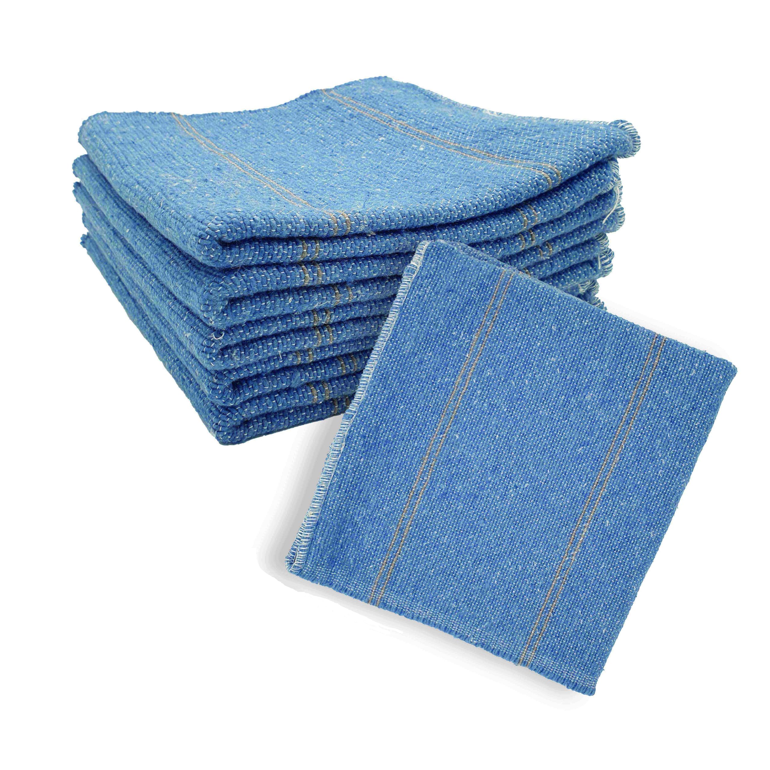 LNT France - Set di 5 panni originali Blue G, 50 x 100 cm, in tela di jeans riciclata. Multiuso, pulizia di tutti i pavimenti. Molto resistenti. Prodotto in Francia.