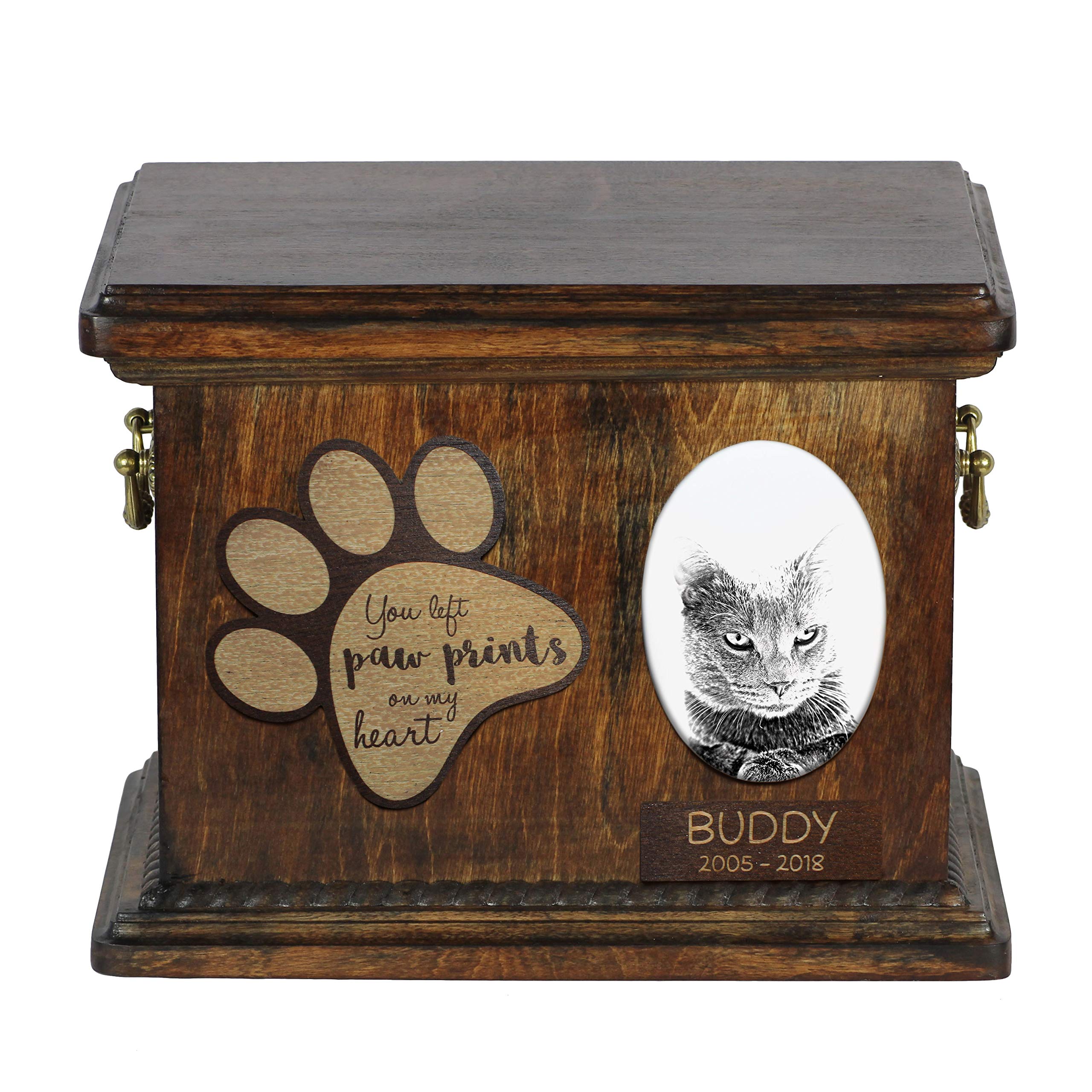Urne pour les cendres de chat Chartreux boîte commémorative pour le salon