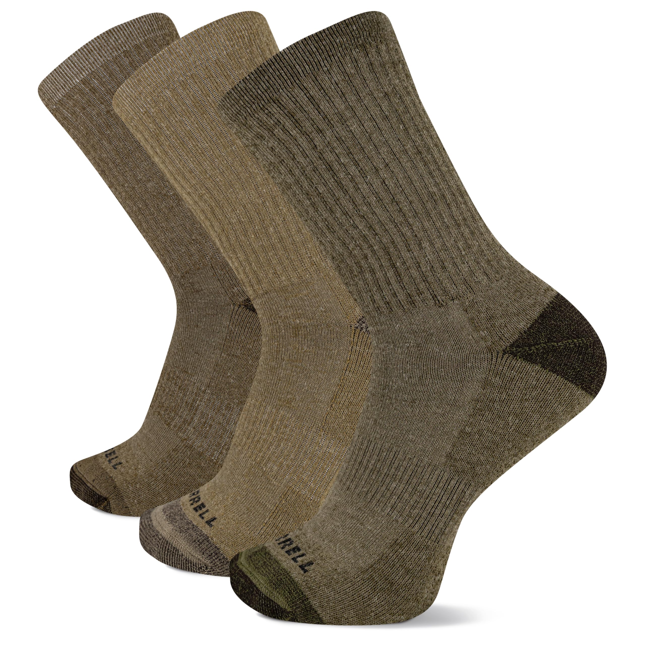 Unisex Adult Wool Everyday Hiking Crew Socks (3-Pairs)