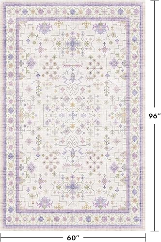 Miniatura 723 de Alfombra Boho Negra para Sala de Estar - Alfombra de Área Lavable de 10x14 Pies, Alfombras de Comedor para Debajo de la Mesa, Alfombra Suave de Pelo
