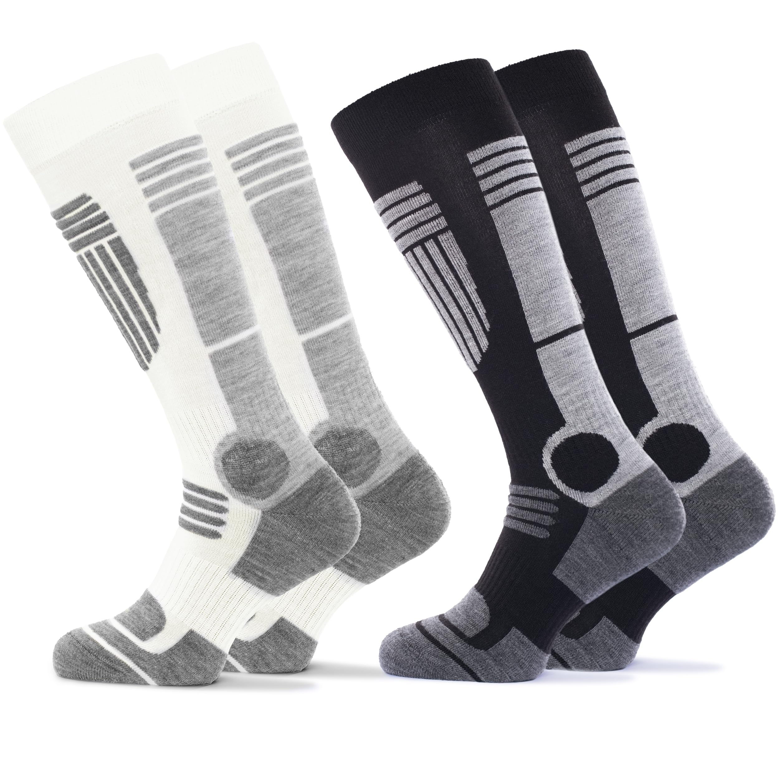 Occulto 2 paia di CALZE SCI per DONNA, Calde CALZE TERMICHE per SPORT INVERNALI, CALZE SPORTIVI TERMICI per DONNA