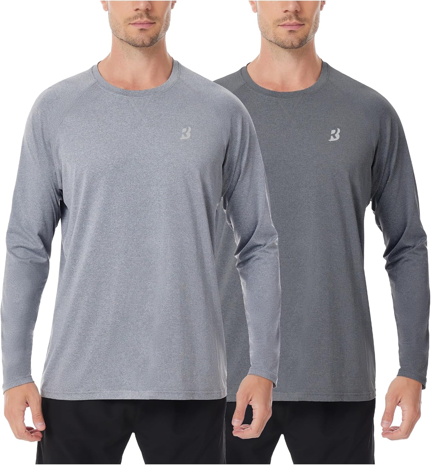 Roadbox UPF 50+ Sun Shirts for Men, UV Protection Long Sleeve Swim Shirt, Quick Dry Rash Guard for Fishing Hiking Running