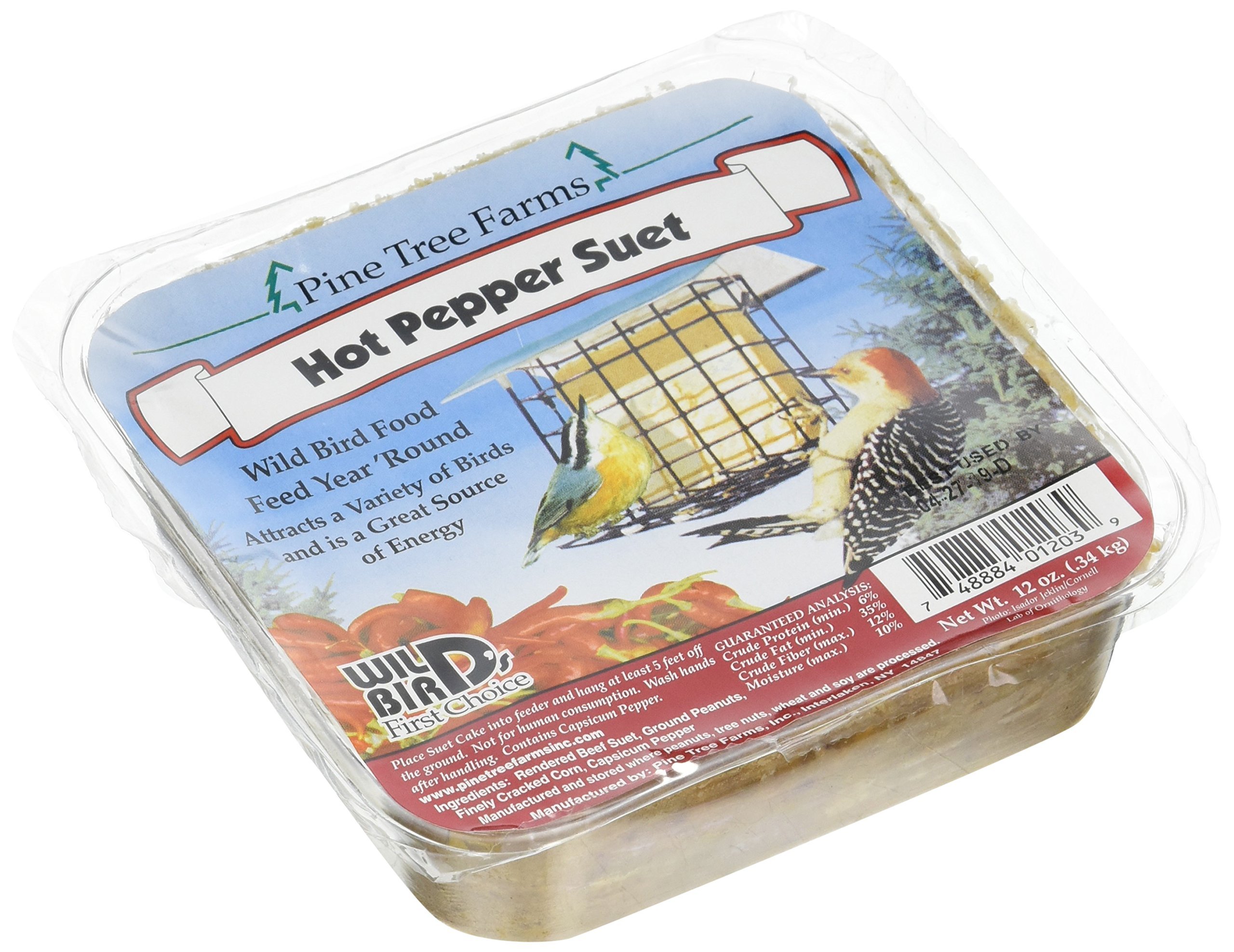 Pine Tree 1203 Hot Pepper Suet Cake, 12-Ounce