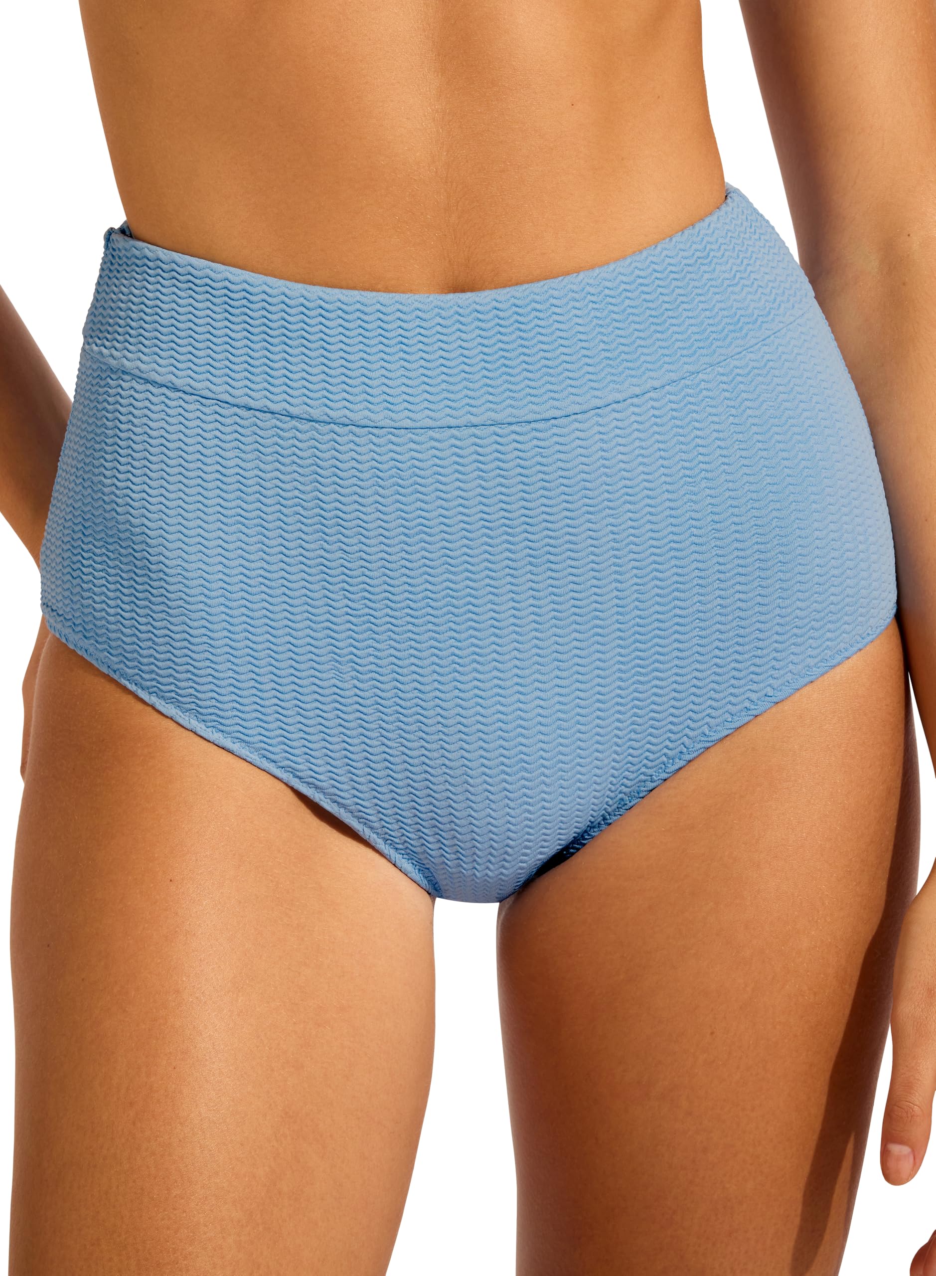 Seafolly Women's High Waisted Pant Bikini Bottoms, Sea Dive Cornflower, 12