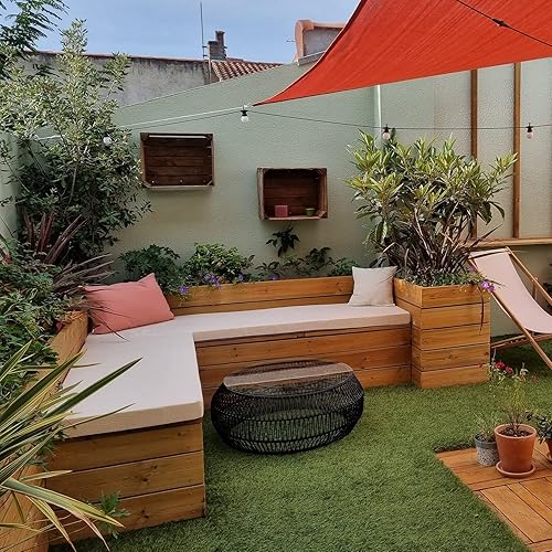 Miniatura 2 de Azincoer Cojín de banco de tamaño personalizado, cojín de asiento de ventana panorámica, cojín largo de espuma gruesa para tapicería, cojines para