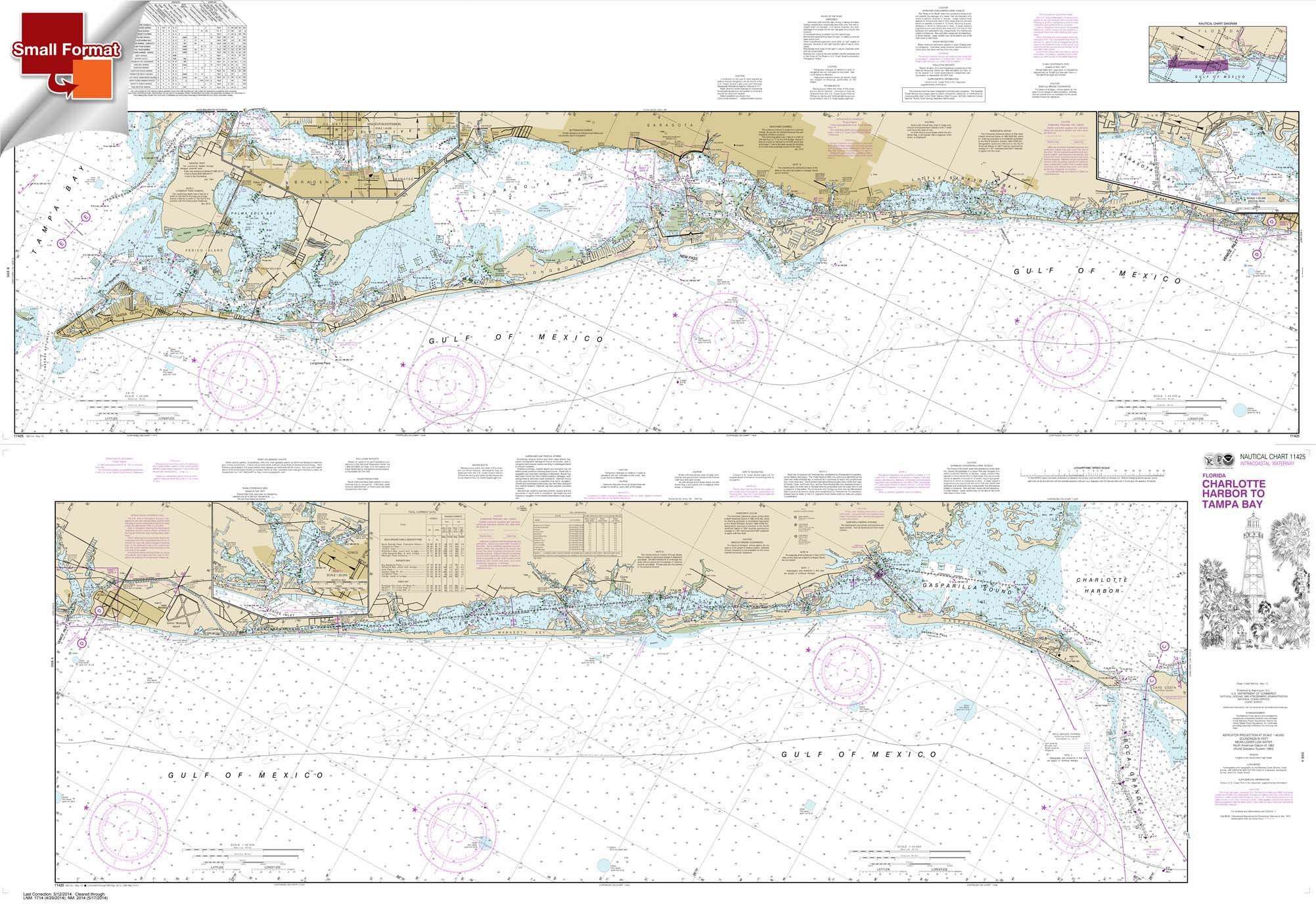 Paradise Cay PublicationsNOAA Chart 11425: Intracoastal Waterway Charlotte Harbor to Tampa Bay