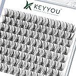 Lash Clusters,96 Pcs Cluster Lashes D Curl 16mm DIY Lash Extensions Eyelash Clusters,KEYYOU Volume Wispy Individual Lashes Soft&Comfortable Easy DIY at Home(Y09,D-16mm)