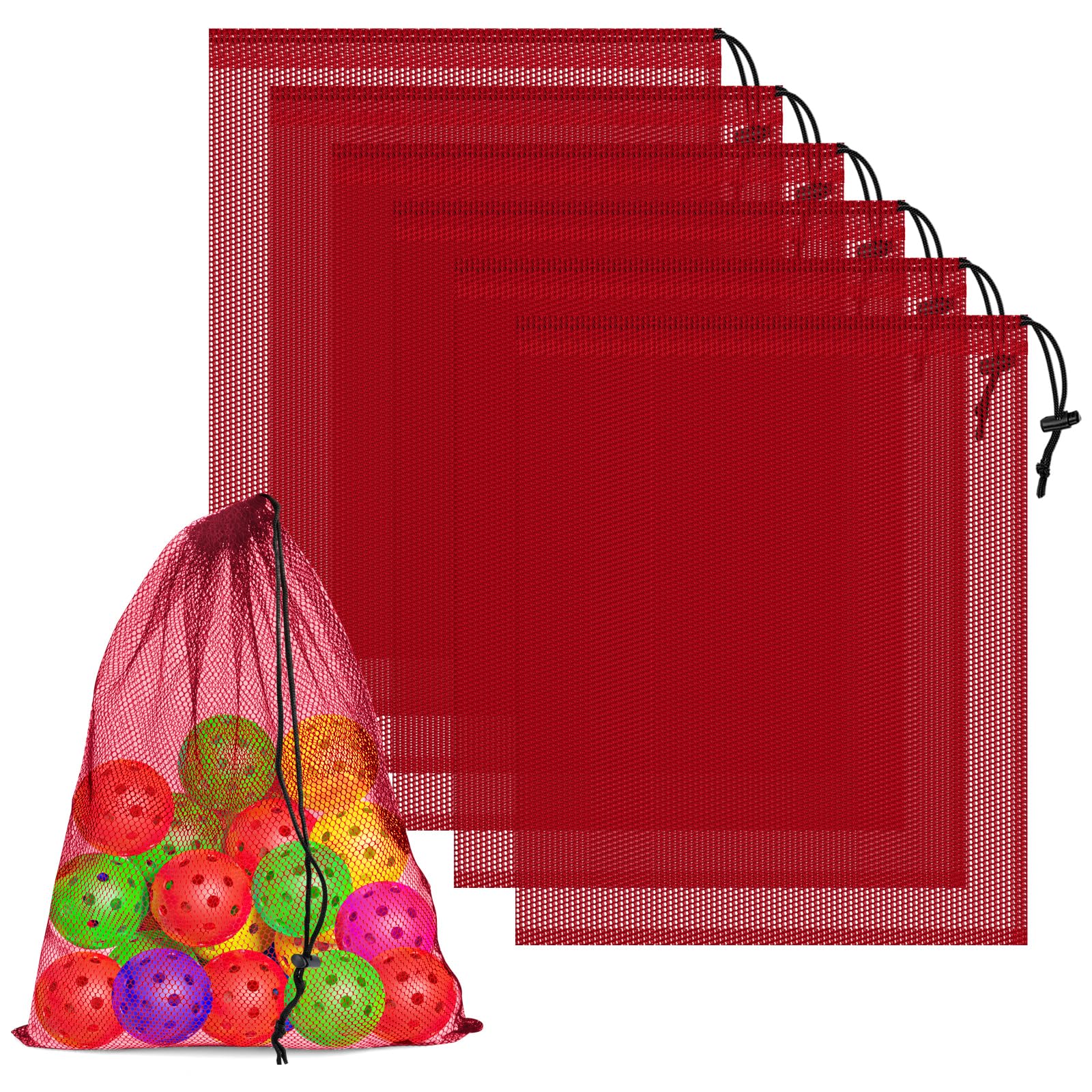Amazon.com | 6 Pack Mesh Drawstring Bags with Lock, 14x17 for Gym
