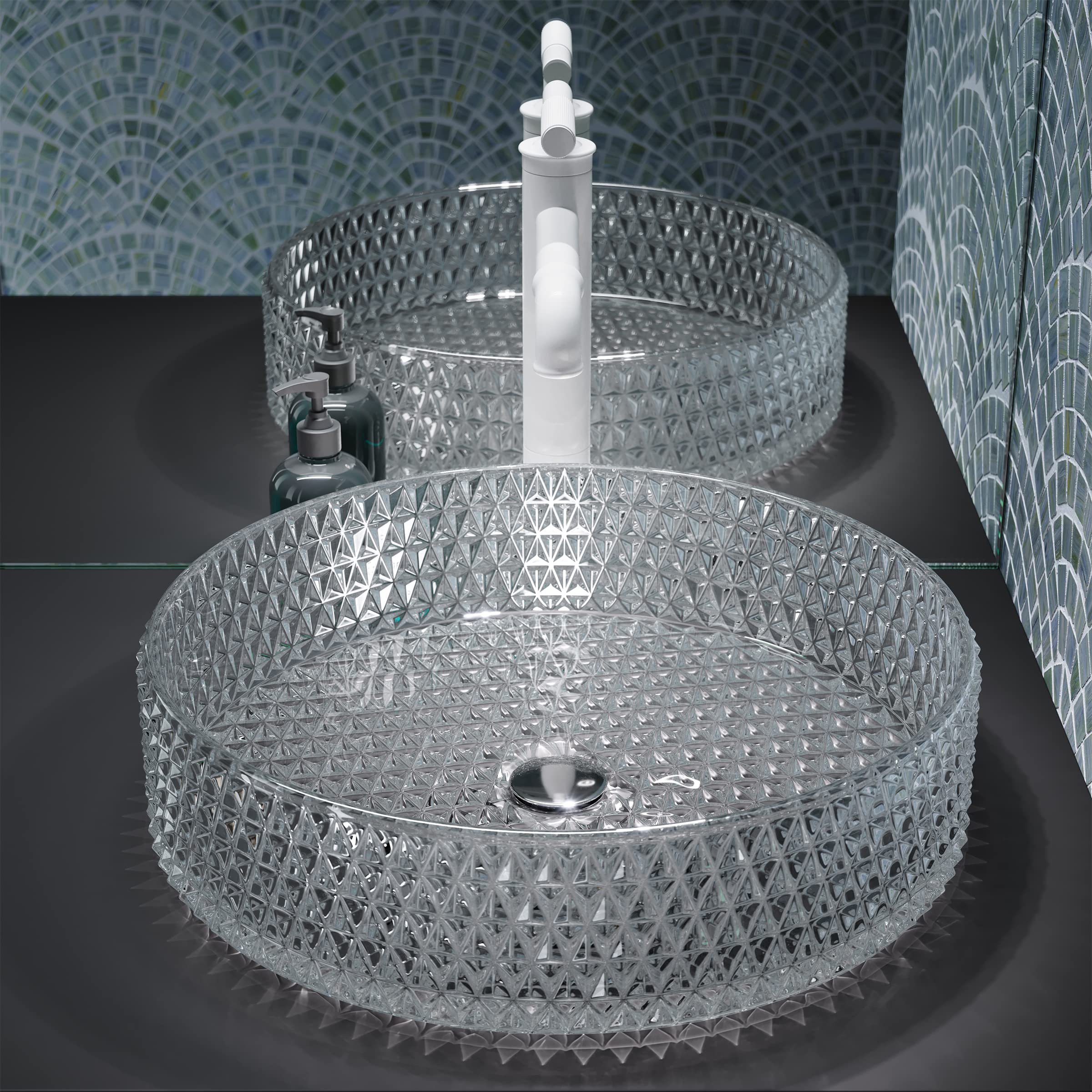 Swiss Madison Well Made Forever SM-VS320, Cache 40 cm okrągły szklany zlew