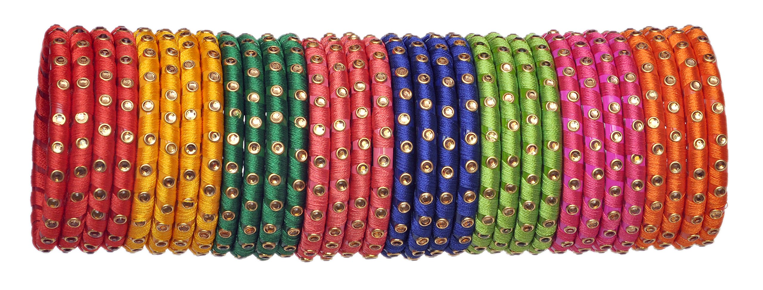 ABS by Allen Schwartz Silk thread Multicolor glass bangles for women traditional and wedding (2.4) (B06XQ6M13Y) Amazon Price History, Amazon Price Tracker