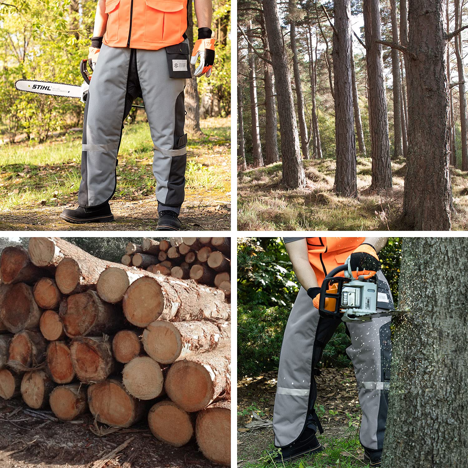YARDMARIS Chainsaw Chaps Technical 8 Layers Class B for Chainsaw Users