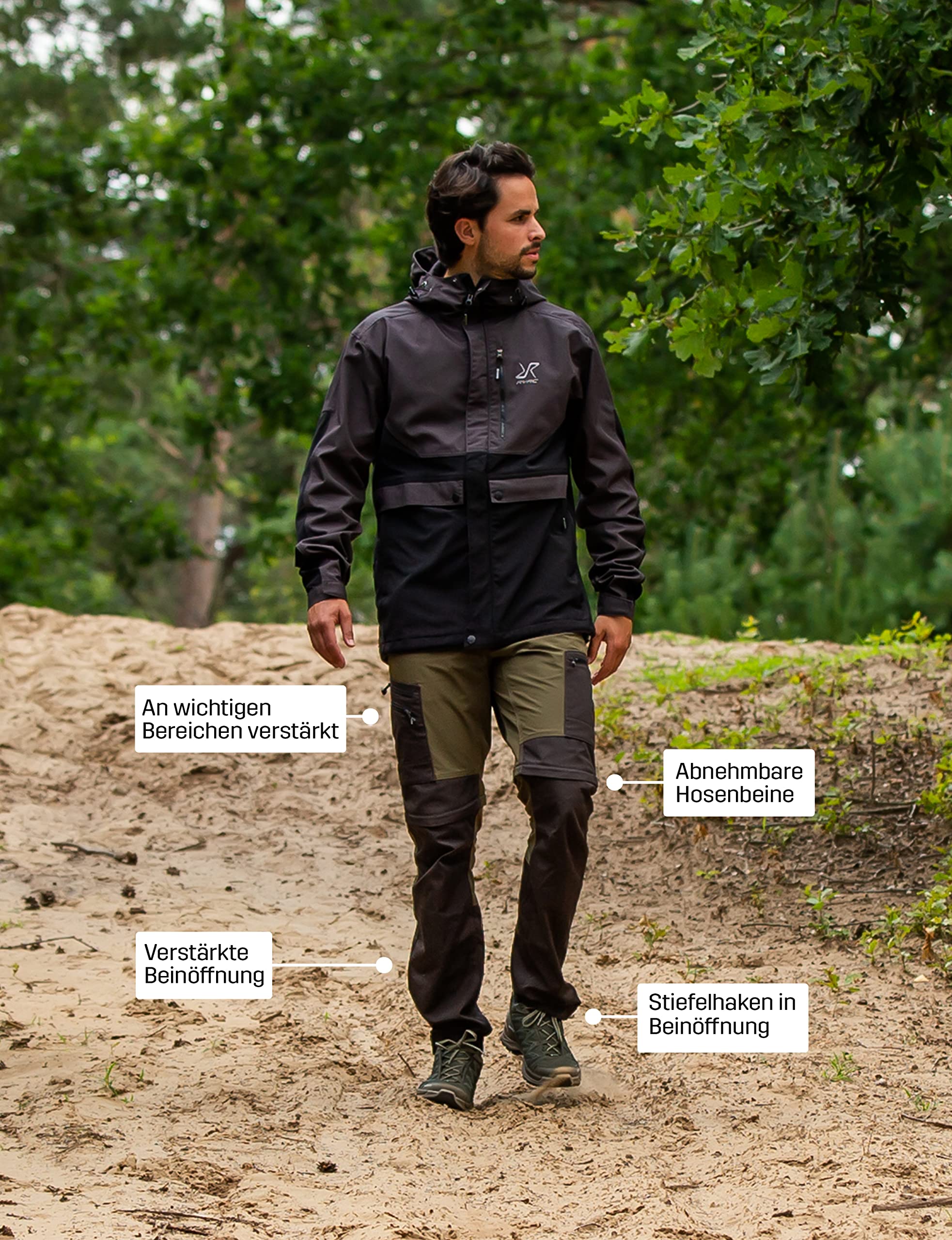 RevolutionRace Herren RVRC GP Pro Zip Off Pants, strapazierfähige, belüftete und wandelbare Hose für alle Outdoor-Aktivitäten