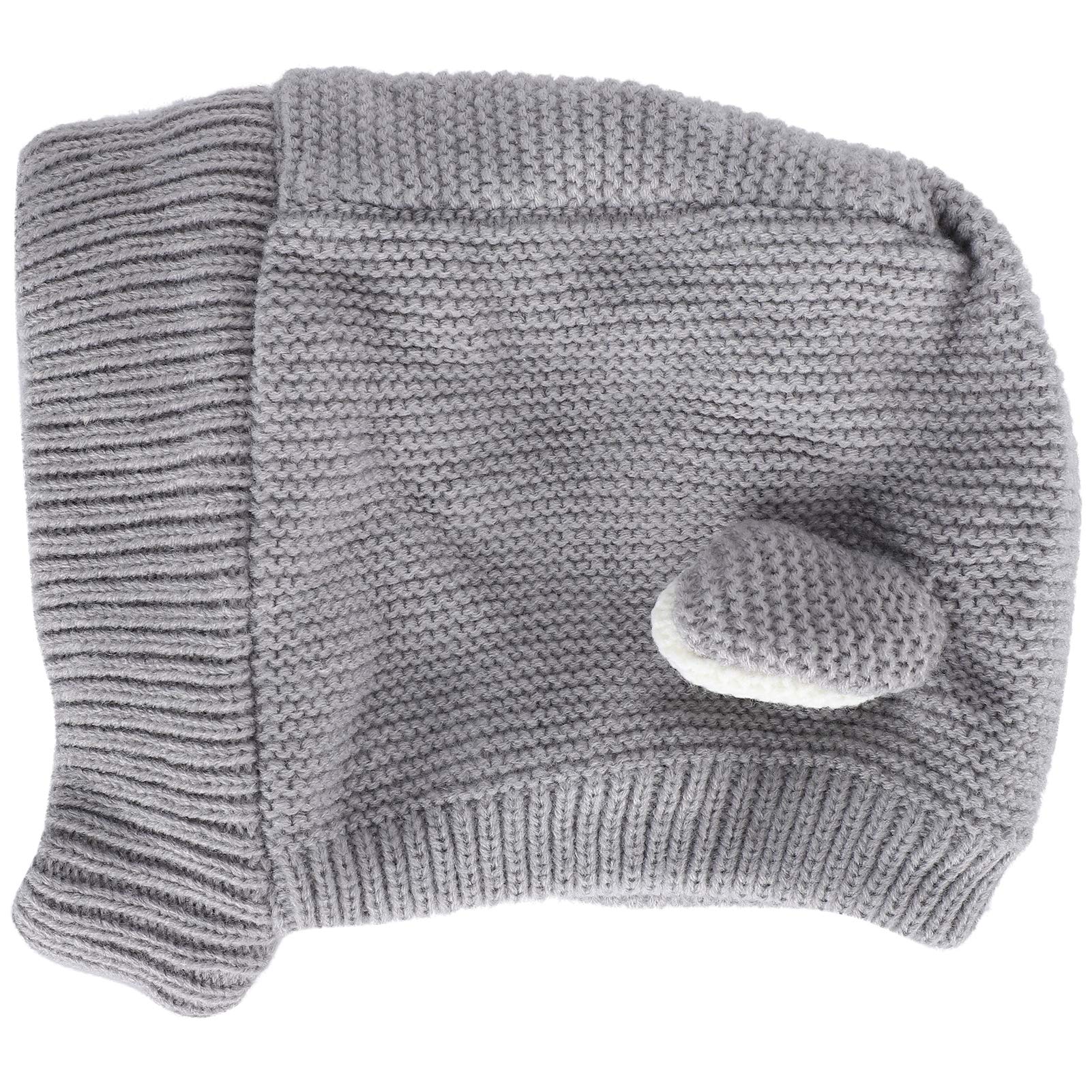 AMONIDA Czapka z Dzianiny Bawełnianej dla Psa, Kostium dla Szczeniaka (Gray)