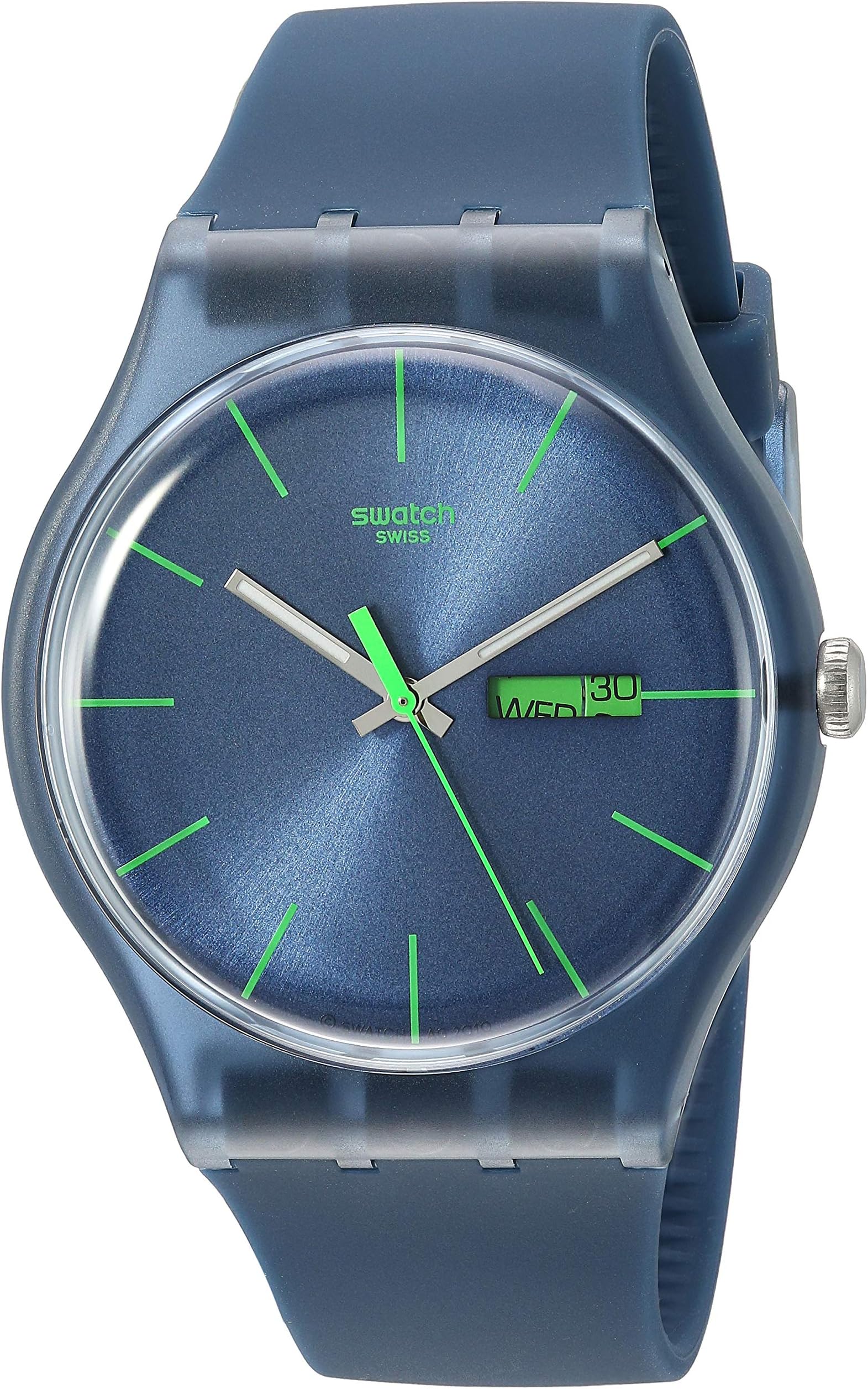 Swatch Analog Blue Dial Men's Watch - SUON700