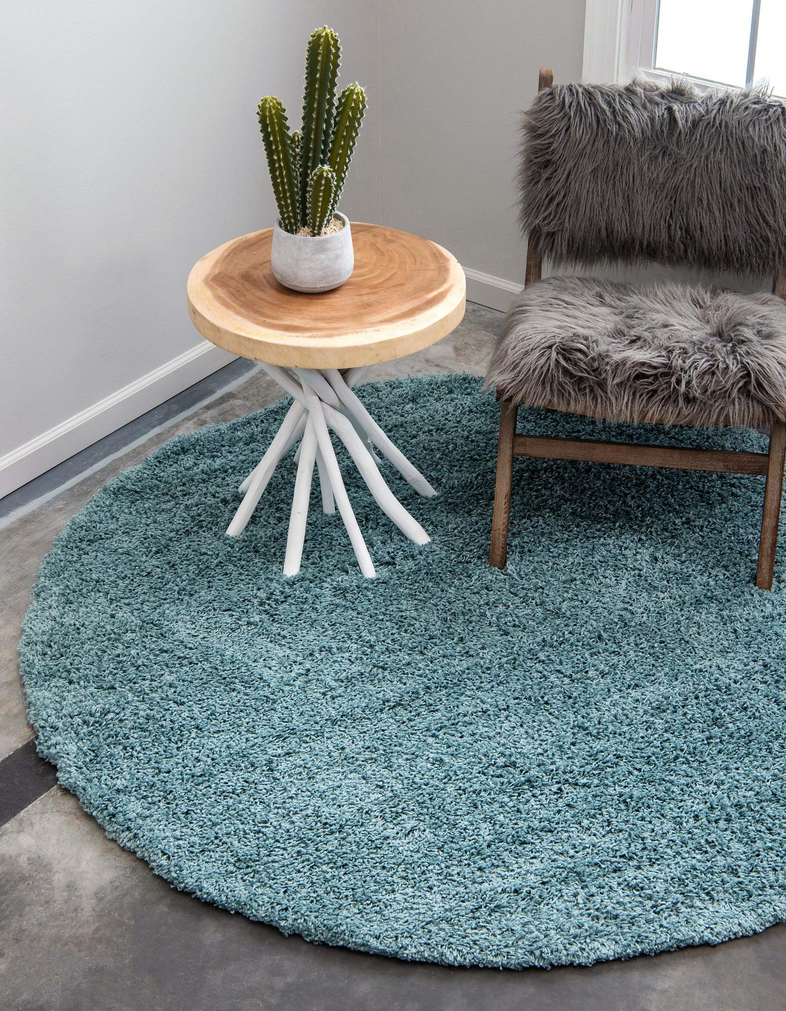 Bravich Navy Blue Shaggy Rug 80 x 150cm (2'7" x 4'11") 5cm Pile Medium Thick Fluffy Living Room Hessian Backed Washable — view 69