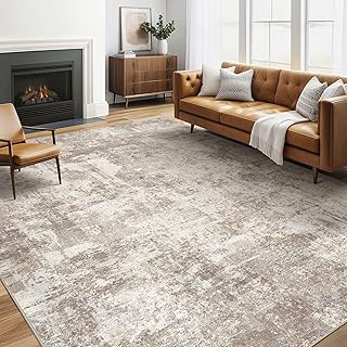 5x7 Area Rugs Living Room: Washable Large Abstract Soft Rug Stain Resist...