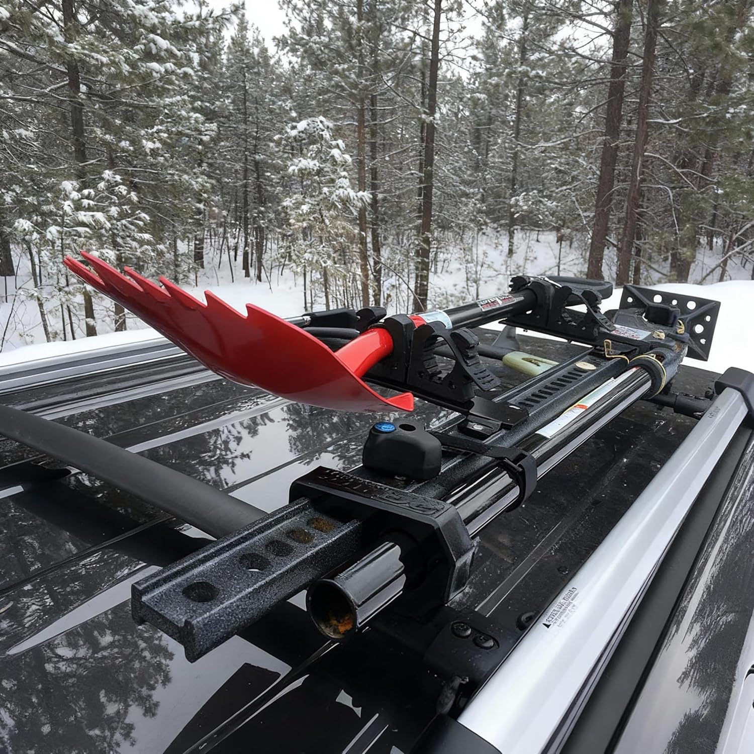 SINOKING Shovel Mount Rubber Clamp for Securing Equipment from 1-1/4" to 1-3/8" in diameter for Home, Garage, Boat, RV, ATV & Off-Road