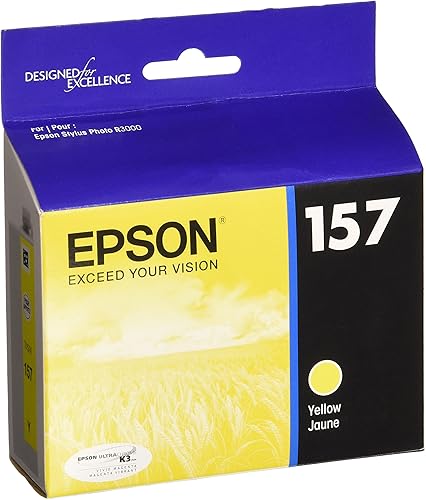 Cartucho de tinta Epson UltraChrome K3 157 Inkjet T157120 Photo, de color negro, Amarillo