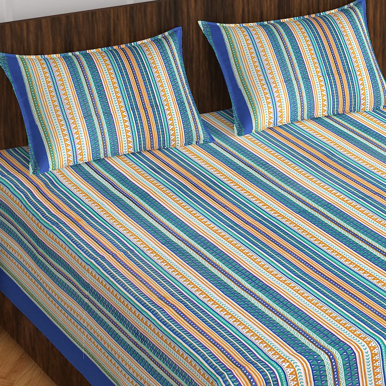 Cotton bedsheet for Double Bed Rajasthani Jaipuri Traditional Floral King Size Double Bedsheet with 2 Pillow Covers -Multicolor51 (B0D2Y7VJW6) Amazon Price History, Amazon Price Tracker