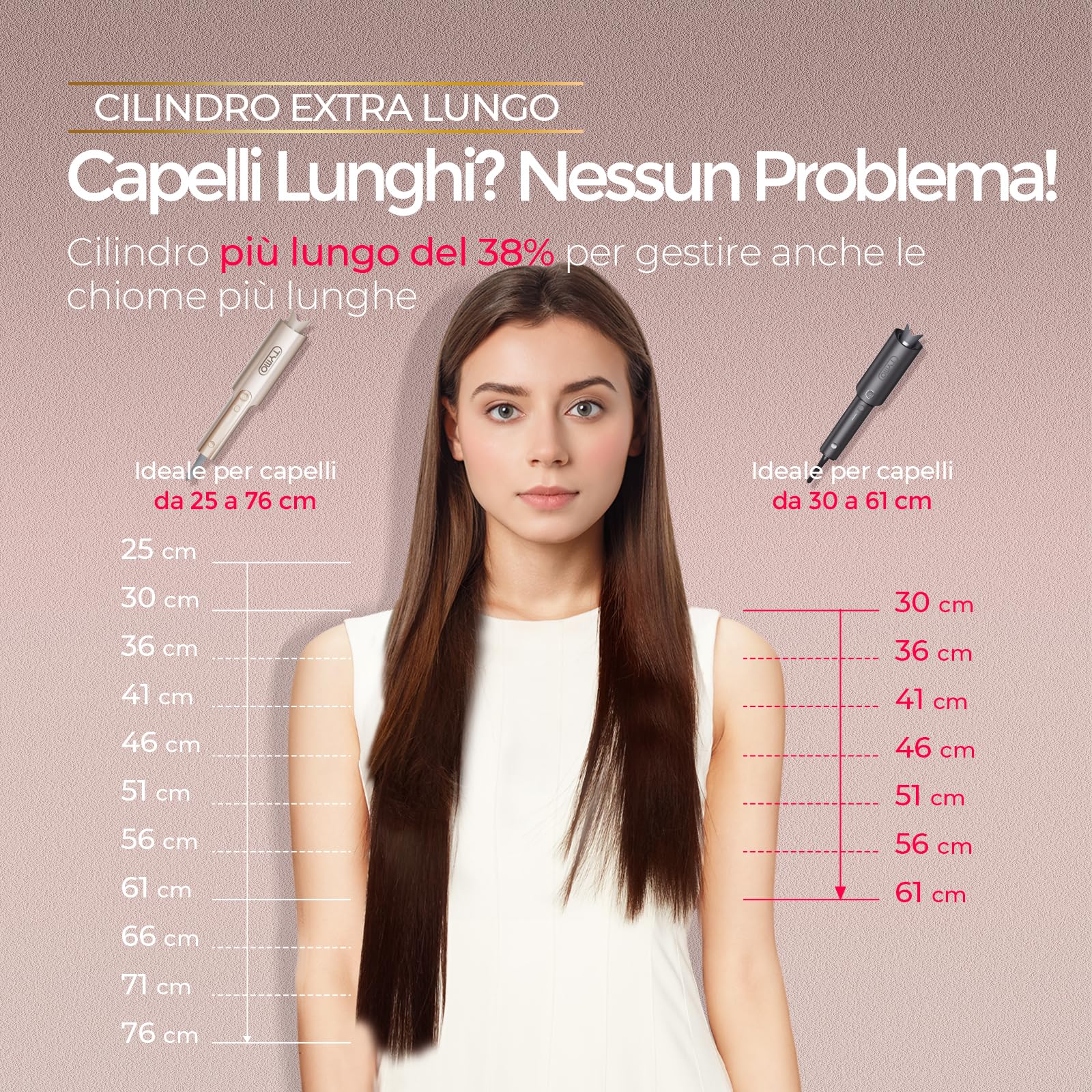 Arricciacapelli Automatico Professionale + Ionic Plus Piastra per Capelli Professionale