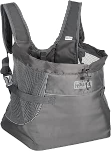Outward Hound PupPak Dog Front Carrier, Grey, Medium, 12.5" x 9" x 14"