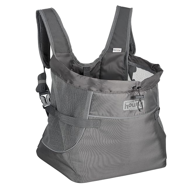 Outward Hound PupPak - Transportín Frontal para Perro, Mediano, Color Gris