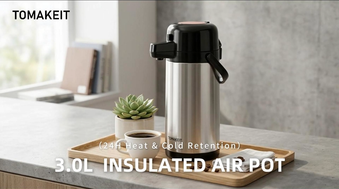 nk IA HOT DRINKS 保温器具 Amazon.com: TOMAKEIT Airpot Coffee Carafe for Keeping Hot,102oz/3L