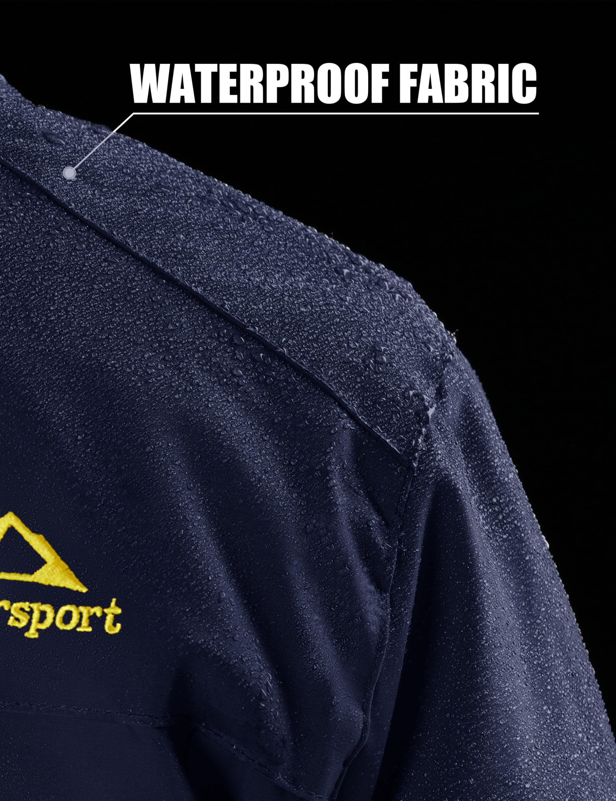 MAGCOMSEN Giacca da Sci Impermeabile da Uomo Antivento da Montagna Parka in Pile con Cappuccio