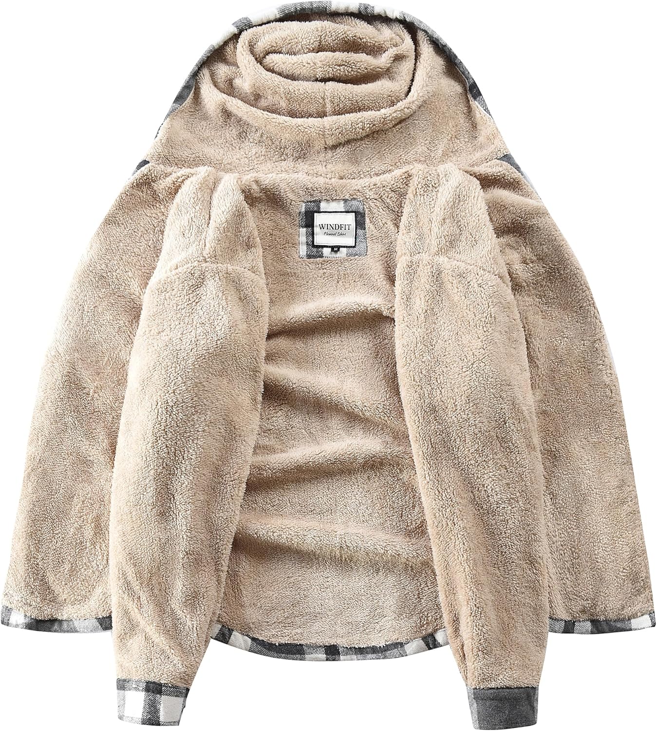 Women's Full Zip Fleece Flannel Jacket Plaid Sherpa Lined Jacket for Women - Image 4