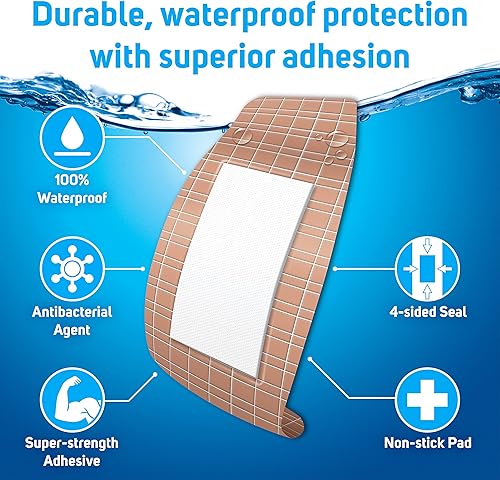 Miniatura 2 de Care Science Bandas adhesivas resistentes e impermeables, extra grandes, 32 CT  100% impermeables, protección resistente, ayuda a prevenir
