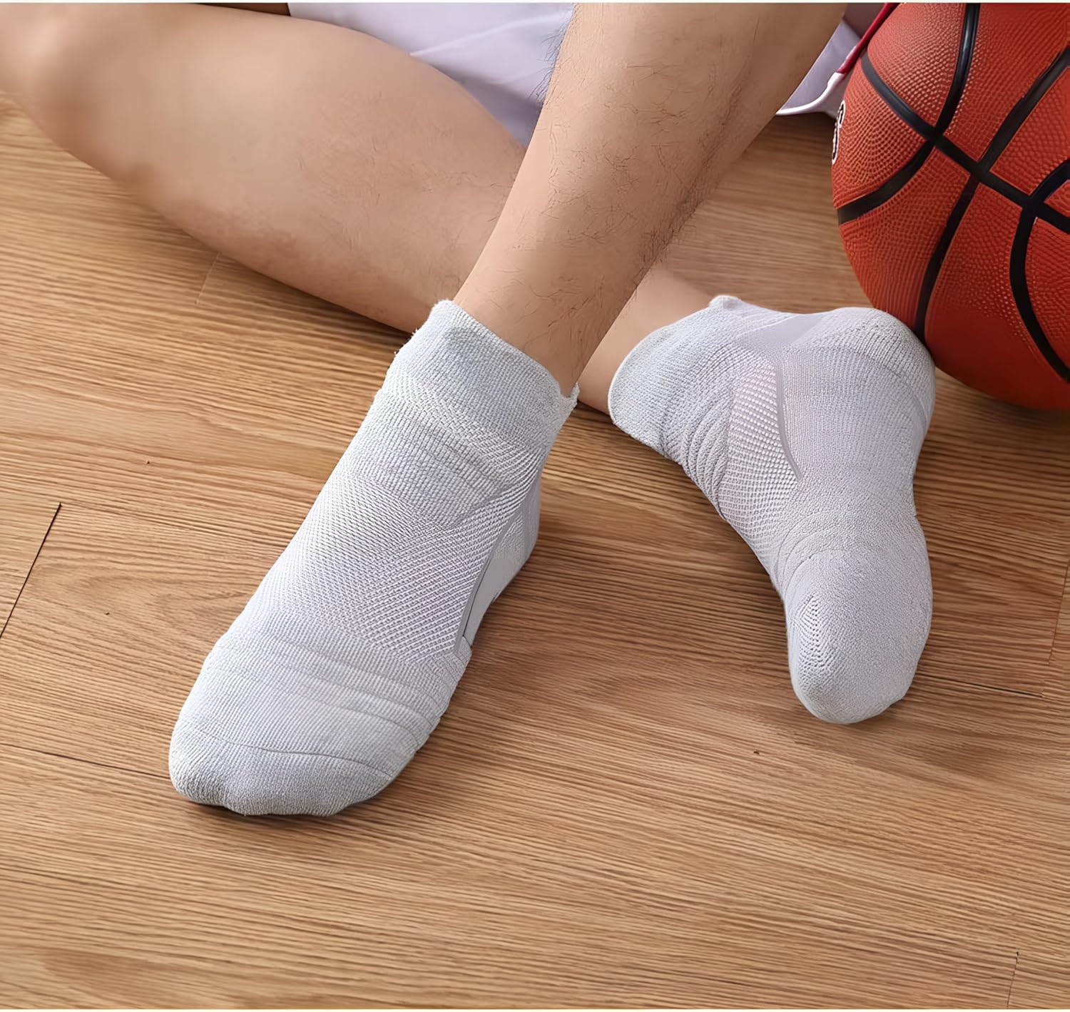 Athletic Running Ankle Socks, Compression Short Anti-slid Cushioned Breathable Low Cut Sports Socks for Men Women, 3 Pairs - Image 2