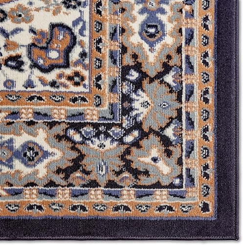 Miniatura 128 de Home Dynamix Premium Sakarya - Tapete tradicional con borde y medallón, gris, tapete rectangular de 7 pies 8 pulgadas x 10 pies 7 pulgadas Azul
