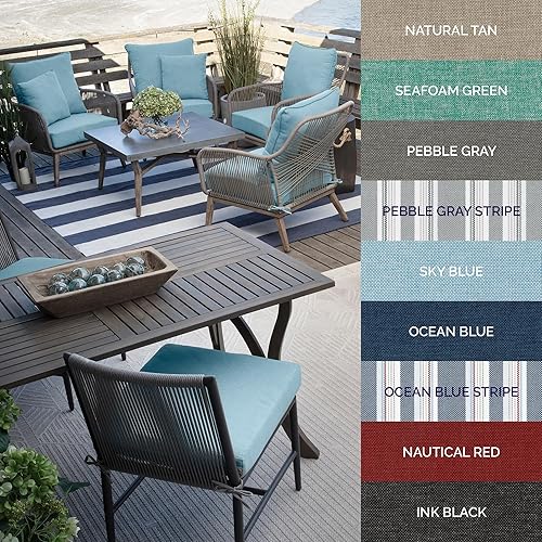 Miniatura 9 de ARDEN Oceantex - Cojín Adirondack o mecedora para interiores y exteriores, 21.5 x 19 pulgadas, repelente al agua, a prueba de lluvia, resistente a